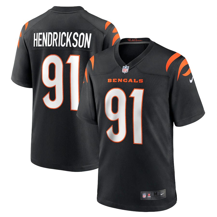 Cheap Men Cincinnati Bengals 91 Trey Hendrickson Nike Black Game NFL Jersey